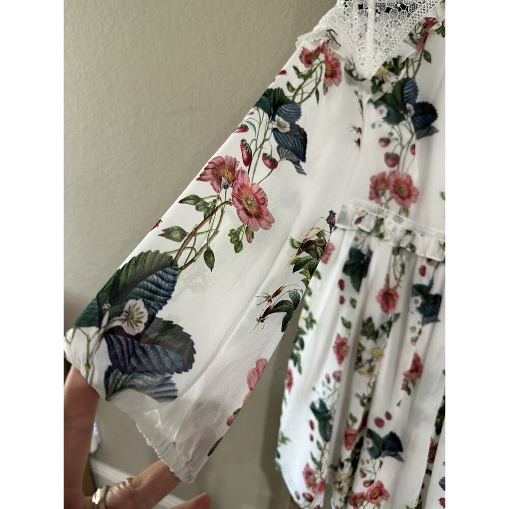TED BAKER LONDON Maryam Oracle Long Sleeve Dress Floral Multi Size 4 $329 NEW - Picture 4 of 14